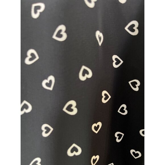 Torrid Top 5X Black Sheer Heart Novelty Retro Mod Whimsical Preppy 80s Boho - Picture 4 of 13